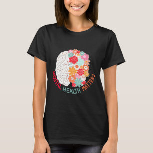 Camiseta Salud Mental Flor Concienciación Sobre El Suicidio