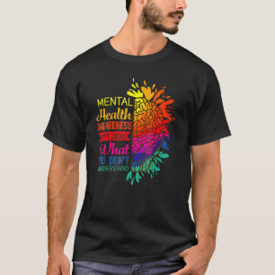 Camiseta Salud Mental Importa Enfermedades Cerebrales Human