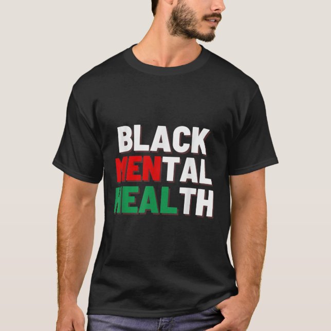Camiseta Salud Mental Negra S  (Anverso)