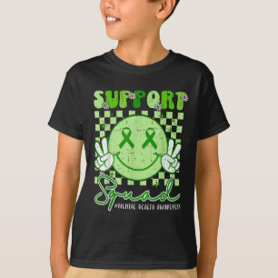 Camiseta Salud Mental S Conciencia Apoyo Squad Smile Face