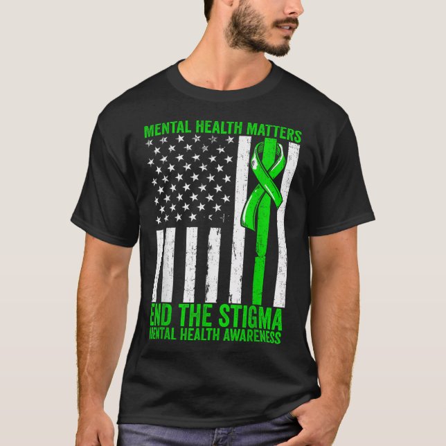 Camiseta Salud Mental Sensibilización sobre Salud Mental Te (Anverso)