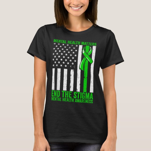 Camiseta Salud Mental Sensibilización sobre Salud Mental Te (Anverso)