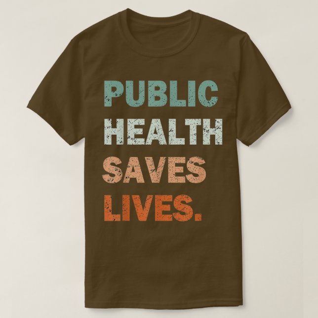 Camiseta Salud Pública salva vidas de enfermeras de trabaja (Diseño del anverso)