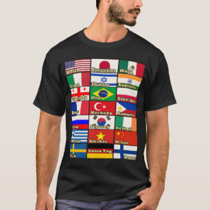 Camiseta Saluda En 21 Idiomas Diferentes Niños Cuidados