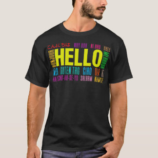 Camiseta Saluda en diferentes idiomas en Tra internacional