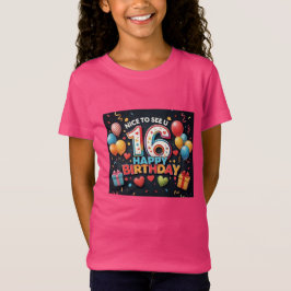 Camiseta Saludable saludo de cumpleaños 16 con Chicas del c
