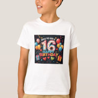 Saludable saludo de cumpleaños número 16 con los n