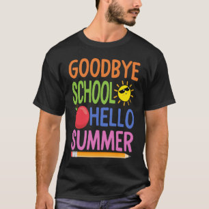 Camiseta Saludo a la escuela de despedida verano Feliz día 
