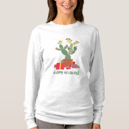 Camiseta saludo de fiesta de cactus divertida