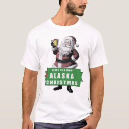 Camiseta Saludo de Navidad de ALASKA con Santa Claus