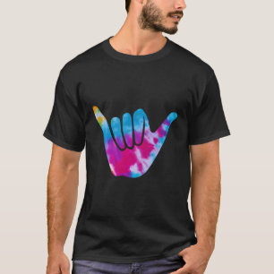Camiseta Saludo de soplo suelto de Tie Dye Shaka Hang