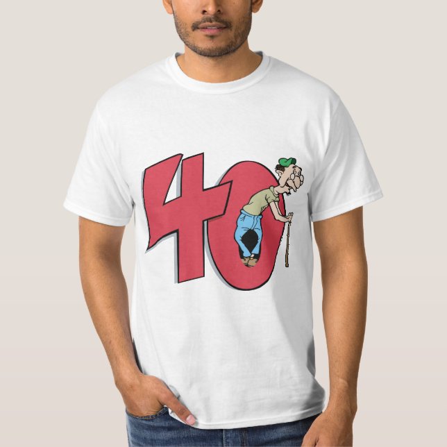Camiseta Saludo del cumpleaños de cuarenta - 40 años (Anverso)