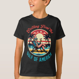 Camiseta Saludo Desde El Golfo De Ee.Uu. Trump Patrio