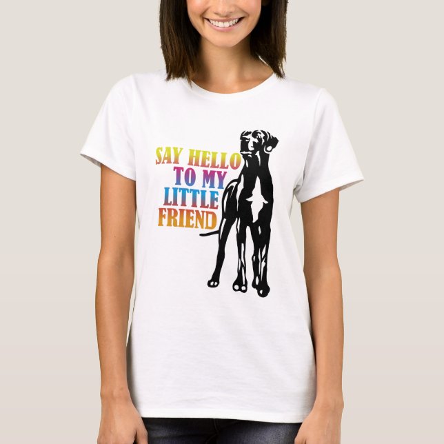 Camiseta Saludo divertido de Gran Danés (Anverso)