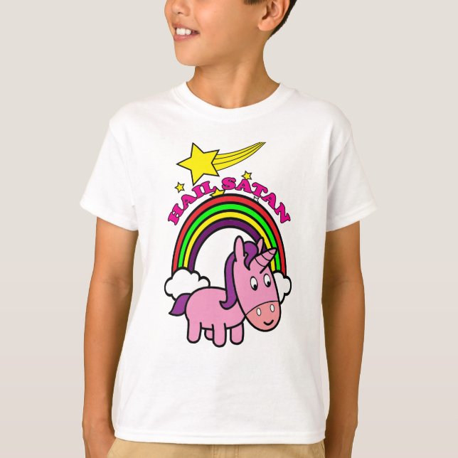 Camiseta Saludo Satan - lindo (Anverso)