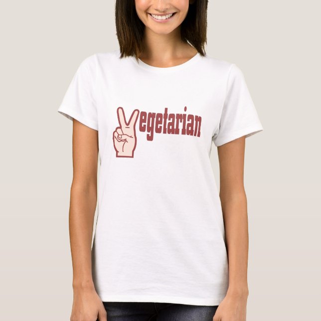 Camiseta Saludo vegetariano (Anverso)