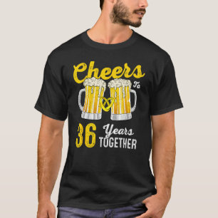 Camiseta Saludos 36 años juntos, gracioso 36° Boda Annive
