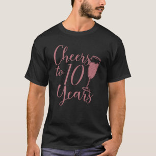 Camiseta Saludos a 10 años de las mujeres 10 años