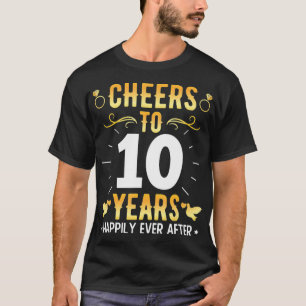 Camiseta Saludos A 10 Años Parejas Casadas 10.º Boda Y