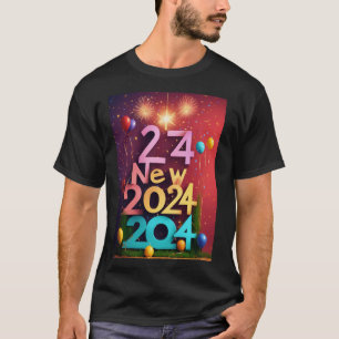 Camiseta Saludos a 2024: La alegría de Año Nuevo en cada et