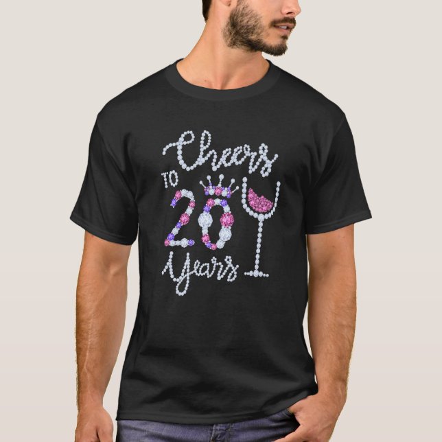 Camiseta Saludos A 20 Años Vidrio Est 2002 20º Nacimiento (Anverso)