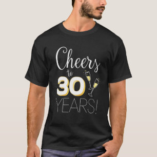 Camiseta Saludos A 30 Años Pareja Casada Champagne Annive