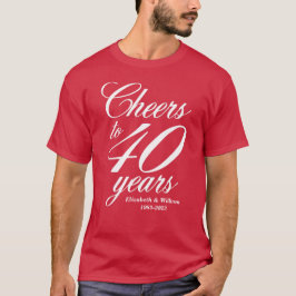 Camiseta Saludos a 40 años 40 Aniversario