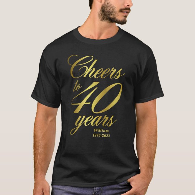 Camiseta Saludos a 40 años 40 cumpleaños (Anverso)