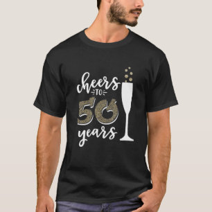 Camiseta Saludos A 50 Años Casarse Con El Boda Champagne An