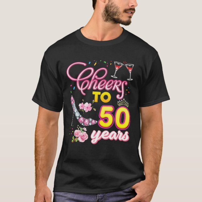 Camiseta Saludos A 50 Años Vino 50 Años Diamante S (Anverso)