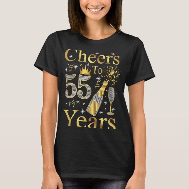Camiseta Saludos a 55 años 1968 55º cumpleaños Champagne W (Anverso)