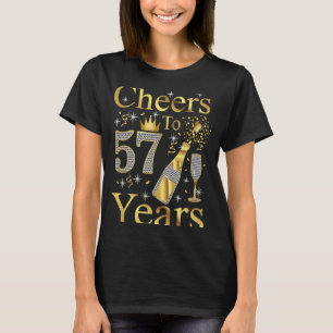 Camiseta Saludos a 57 años 1966 57º cumpleaños Champagne W