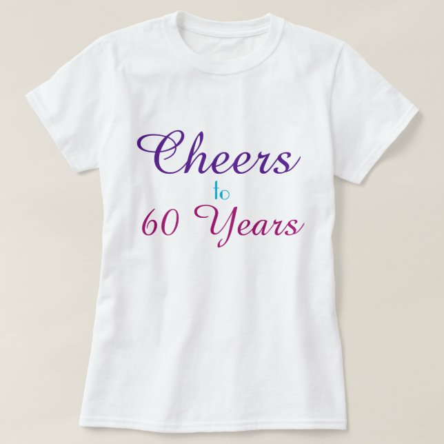 Camiseta Saludos a 60 años (Diseño del anverso)