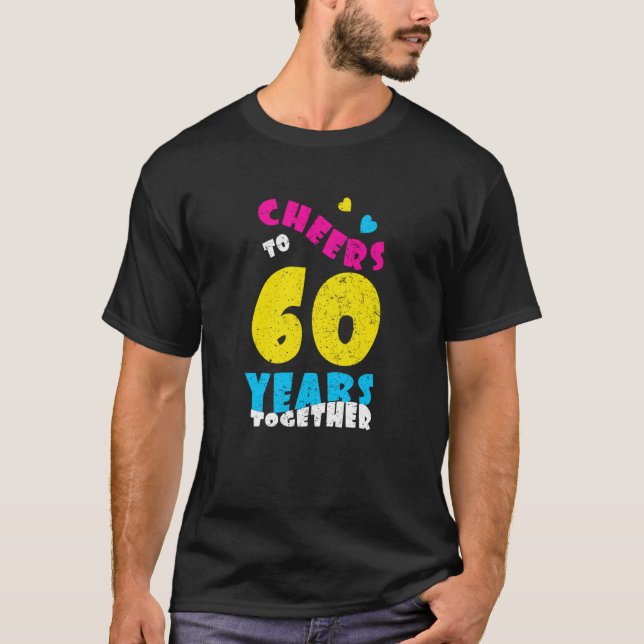 Camiseta Saludos a 60 años Juntos 60 Boda Anniversa (Anverso)