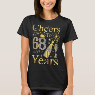 Camiseta Saludos a 68 años 1955 68º cumpleaños Champagne W