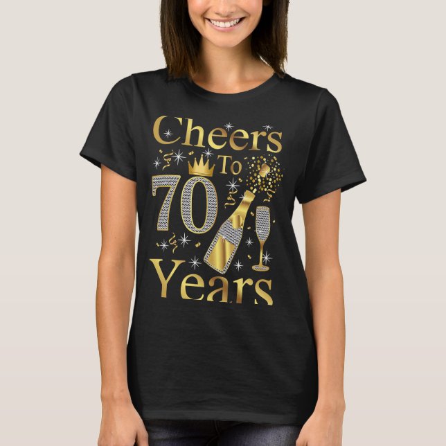 Camiseta Saludos a 70 años 1953 70º cumpleaños Champagne W (Anverso)