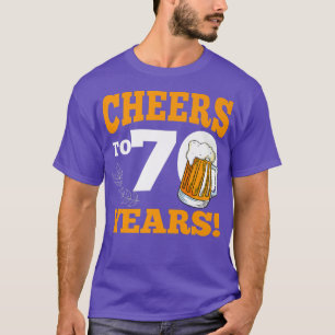 Camiseta Saludos A 70 Años Bebiendo Cerveza Graciosa Par De