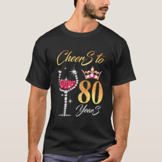 Camiseta Saludos A 80 Años 80 Perfecto Para El Cumpleaños A