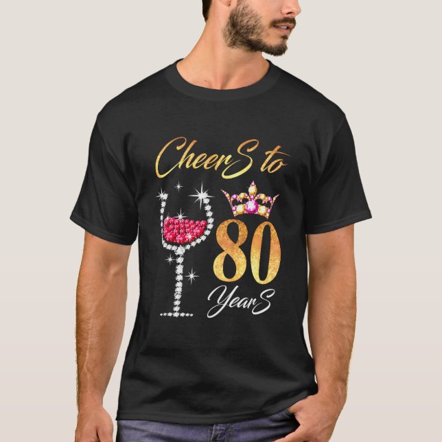 Camiseta Saludos A 80 Años 80 Perfecto Para El Cumpleaños A (Anverso)