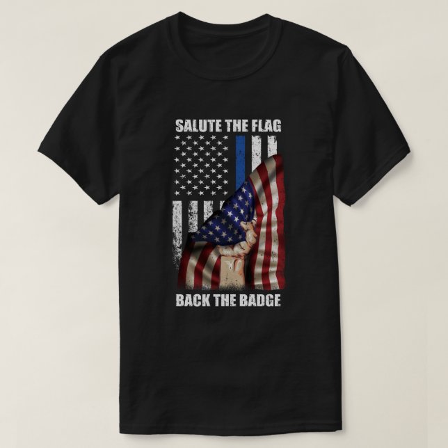 Camiseta Saludos A La Bandera De Vez En Cuando A La Policía (Diseño del anverso)