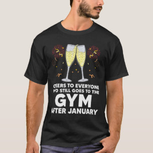 Camiseta Saludos A La Gimnasio Después De Enero Feliz Año N