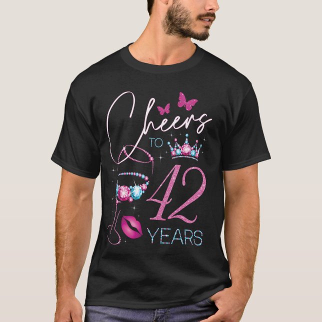 Camiseta Saludos a la mujer de 42 años Q (Anverso)