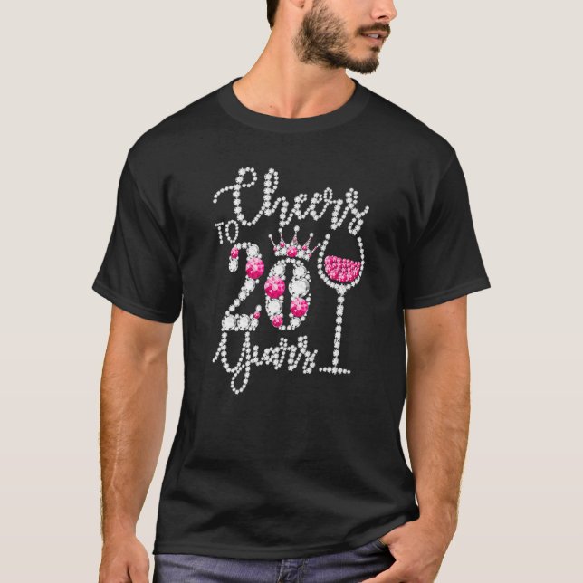 Camiseta Saludos a la Reina de Bebida de 20 años (Anverso)