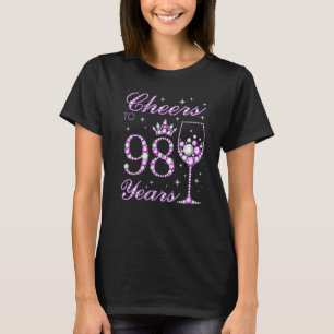 Camiseta Saludos A Las Mujeres De 98 Años Morado Corona 98ª