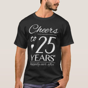 Camiseta Saludos A Los 25 Años Parejas Casadas 25º Boda Y