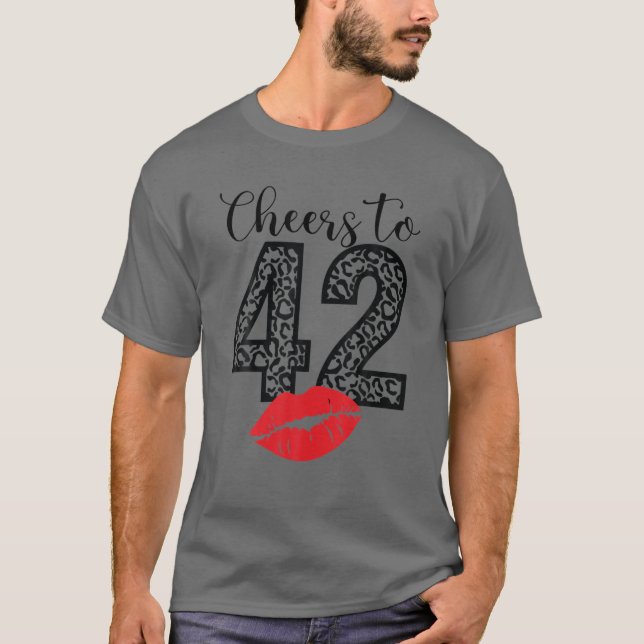 Camiseta Saludos A Los 42 Años De Los Lips Feliz Cumpleaños (Anverso)