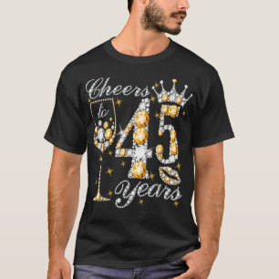 Camiseta Saludos A Los 45 Años Feliz 45 Aniversario De La R