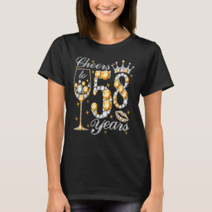 Camiseta Saludos A Los 58 Años Feliz 58º Cumpleaños Reina D