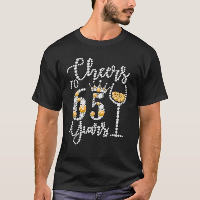 Camiseta Saludos A Los 65 Años Felices 65 Años Reina D (Anverso)