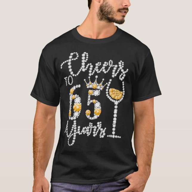 Camiseta Saludos A Los 65 Años Feliz 65 Aniversario De La R (Anverso)